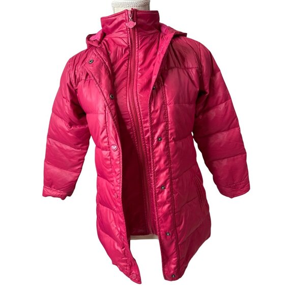 Appaman Burgundy Hooded Puffer Jacket Size 10 For Kids With Quilted Design & Zip - Picture 5 of 14